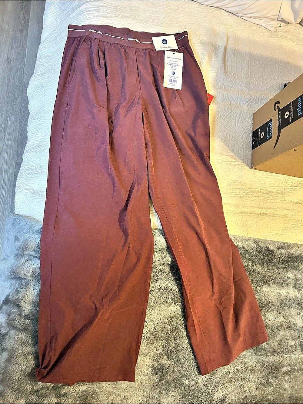 Outdoor Voices Logo Boxer Waist Pant Straight Leg Pants NWT